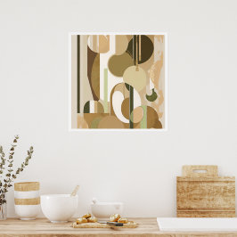 違う抽象芸術図形と色 ポスター