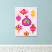 違う数々のクリスマス図解入りの、写真付きのの装飾 キャンバスプリント (インサイチュ (ウッドフロア))