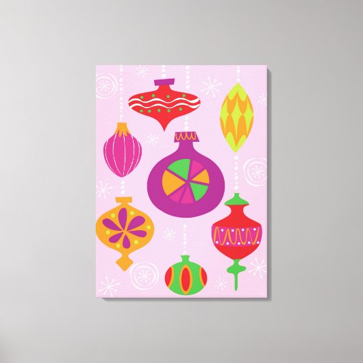 違う数々のクリスマス図解入りの、写真付きのの装飾 キャンバスプリント (正面)