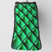 違う緑、発光の錯覚を持つ図形 ゴルフヘッドカバー (回転90)