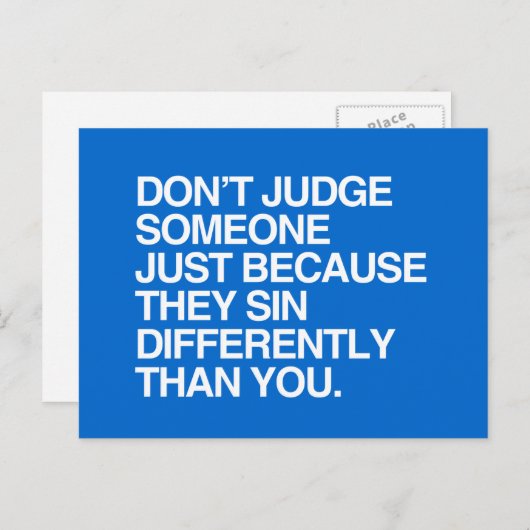 違う罪を犯すので人を判断してはいけない ポストカード (正面/裏面)