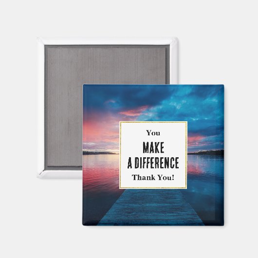 違う美しい日没の湖 マグネット (正面/裏面)