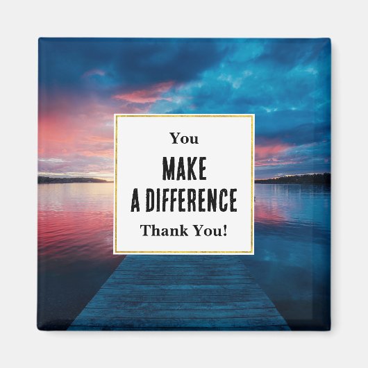 違う美しい日没の湖 マグネット (正面)