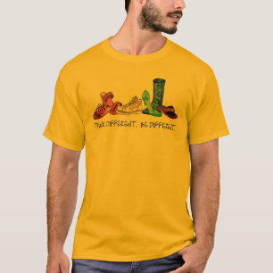 違う考えて下さい。 異なっていて下さいあって下さい Tシャツ