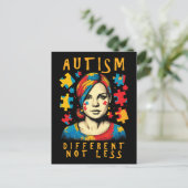 違う自閉症意識前向き引用文 ポストカード (スタンド正面)