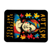 違う自閉症意識前向き引用文 マグネット (横)