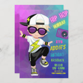 違う誕生日キックバック招待状（少年） 招待状 (正面/裏面)