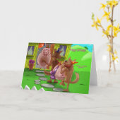 違う誕生日パーティー? カード (黄色い花)