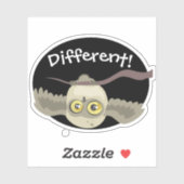 違う!フクロウの少し上向き シール (シート)