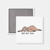 違う。今日ではない、怠惰な怠け者 マグネット (正面/裏面)