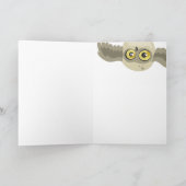 違う!逆さまにフクロウのグリーティングカード カード (内部)