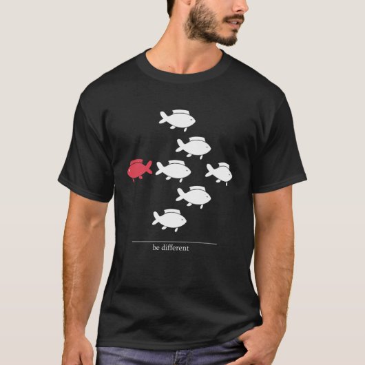 違う 違う 電流に逆らって泳ぐ Tシャツ (正面)