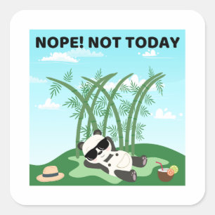 違う!Not Todayプンスクエアステッカー スクエアシール