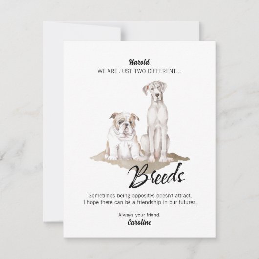 違うBreeds Breakupカード 案内状 (正面)