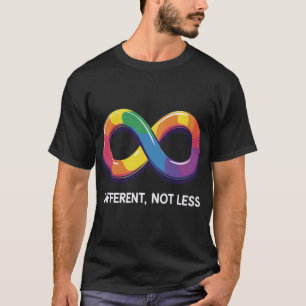 違うNot Less – 自閉症意識インフィニティ Tシャツ