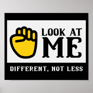 違うNOT LESS SIGN language認識度 ポスター