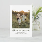 違うYear Same Crew Christmasおもしろい Photo シーズンカード (スタンド正面)