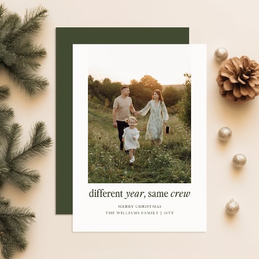 違うYear Same Crew Christmasおもしろい Photo シーズンカード