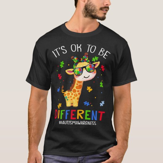 違っててもいいんだ 自閉症啓発 かわいい Tシャツ (正面)