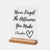 違パーソナライズされたい忘れは無い アクリルサイン (傾斜)