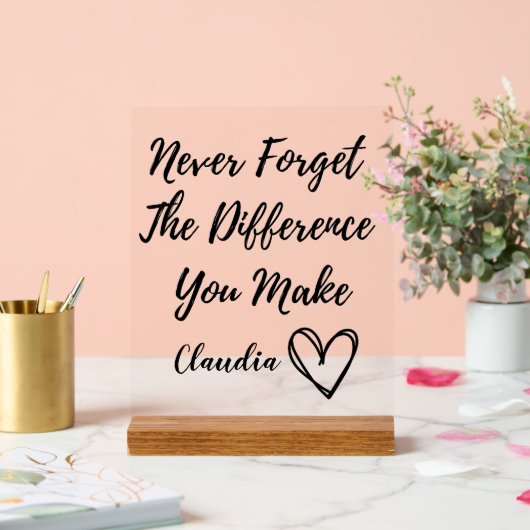 違パーソナライズされたい忘れは無い アクリルサイン (ウェディング)