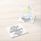 違忘れいなし：やる気を起こさせる引用文 スクエアペーパーコースター (インサイチュ)