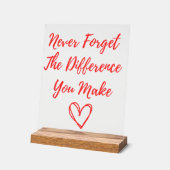 違忘れいは無い、ありがたい アクリルサイン (傾斜)