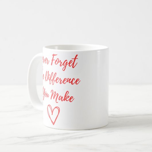 違忘れいは無い、ありがたい コーヒーマグカップ (正面左)