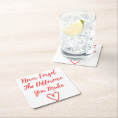 違忘れいは無い、ありがたい スクエアペーパーコースター (インサイチュ)