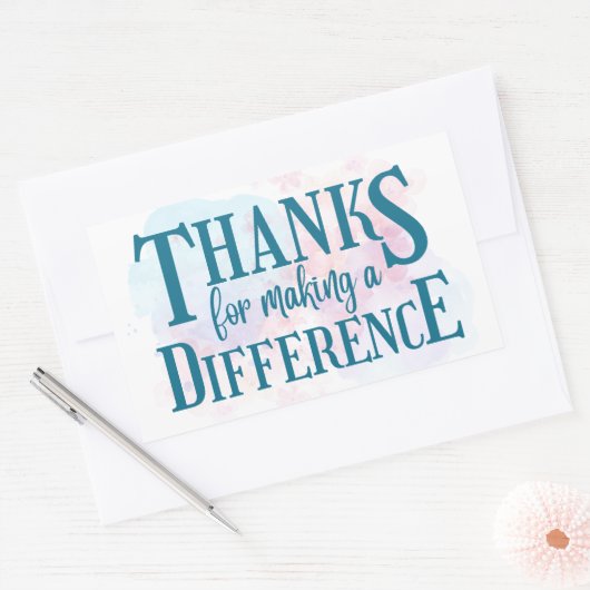 違感謝していいを生み出すために 長方形シール (封筒)