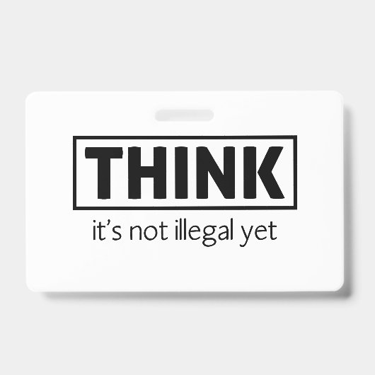 違法ではない バッジ (表面)