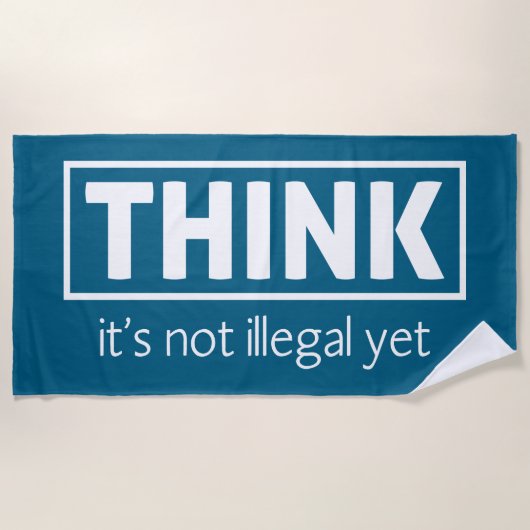 違法ではない ビーチタオル (正面)