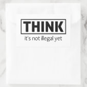 違法ではない 長方形シール (バッグ)