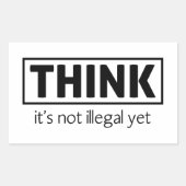 違法ではない 長方形シール (正面)