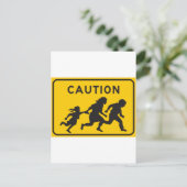 違法エイリアン交差点ハイウェイ標識 ポストカード (スタンド正面)