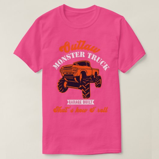 違法化モンスタートラック1958ガレージ車モンスタートラック Tシャツ (デザイン正面)