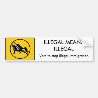 違法平均の違法バンパーステッカー バンパーステッカー