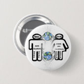 違法戦争、違法人々がありではない。 缶バッジ (正面&裏面)