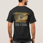 違法違法があります Tシャツ (裏面)