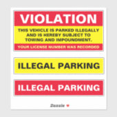 違法駐車違反 シール (シート)