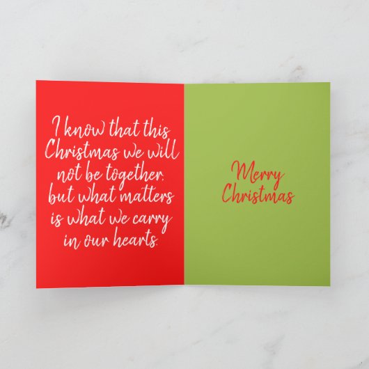 遠いクリスマスからあなたを愛する カード (内部)