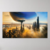 遠い世界の未来的な大都市 ポスター (正面)