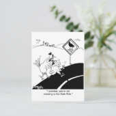 遠い側面に交差していない鶏 ポストカード (スタンド正面)