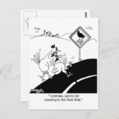 遠い側面に交差していない鶏 ポストカード (正面/裏面)