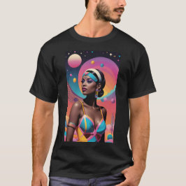 遠い地平線と未知の空への旅人 Tシャツ