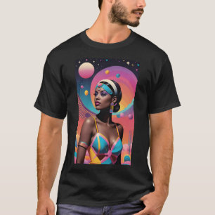 遠い地平線と未知の空への旅人 Tシャツ