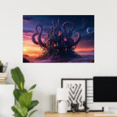 遠い太古の宇宙城 ポスター (ホームオフィス)