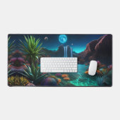 遠い惑星の滝 デスクマット (キーボード&マウス)