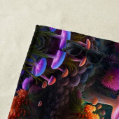 遠い惑星の生物発光エイリアンキノコ ビーチタオル (インサイチュ)