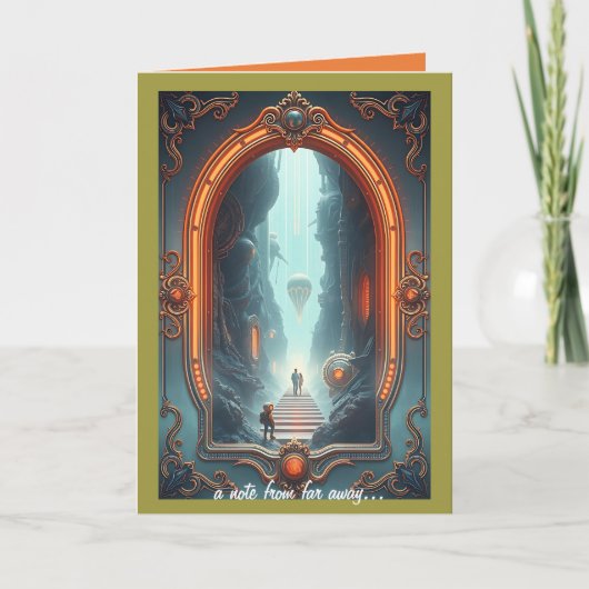 遠くから書いた手紙遠くに ノートカード (正面)